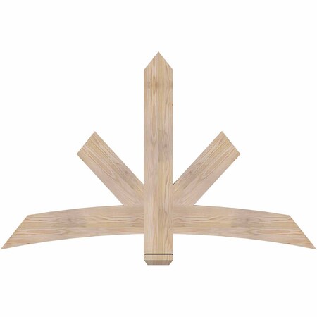 Ekena Millwork Alberta Smooth Timber Gable Bracket, Douglas Fir, 60"W x 38"H x 1 1/2"D x 5 1/2"F, 15/12 Pitch GBW060X38X0206ALB00SDF